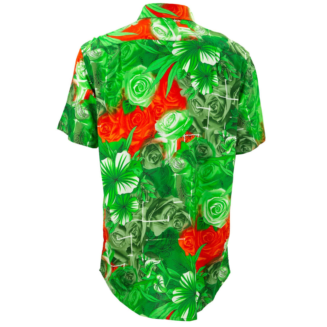 Regular Fit Short Sleeve Shirt - Roses