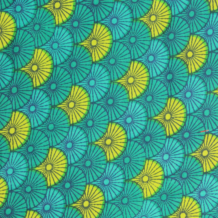 Regular Fit Long Sleeve Shirt - Turquoise & Yellow Umbrellas