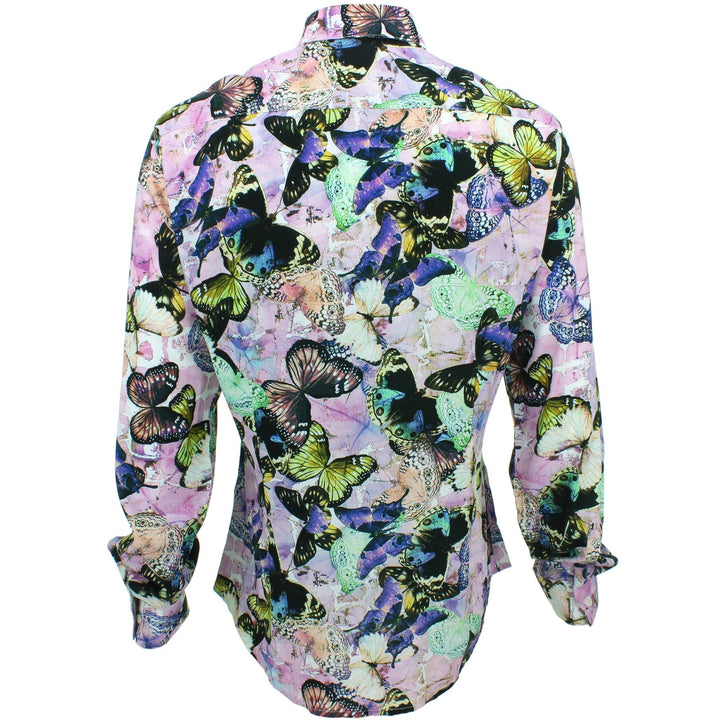 Slim Fit Long Sleeve Shirt - Butterflies