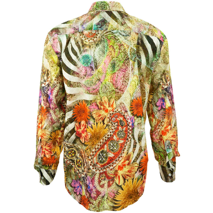 Regular Fit Long Sleeve Shirt - Floral Zebra