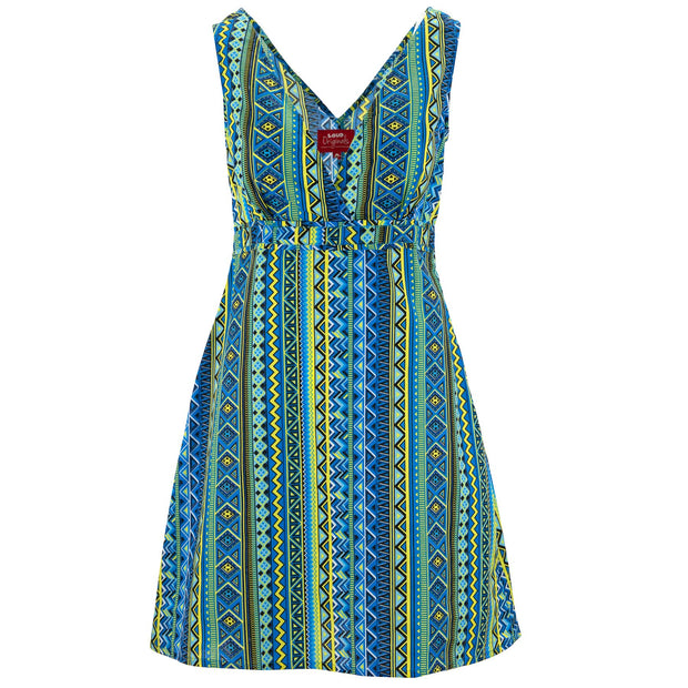 Crossover Dress - Aztec Blue