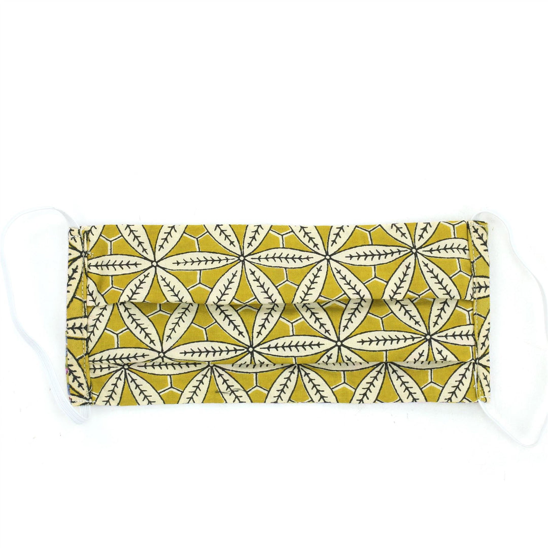 100% Cotton Handmade Pleated Face-Mask