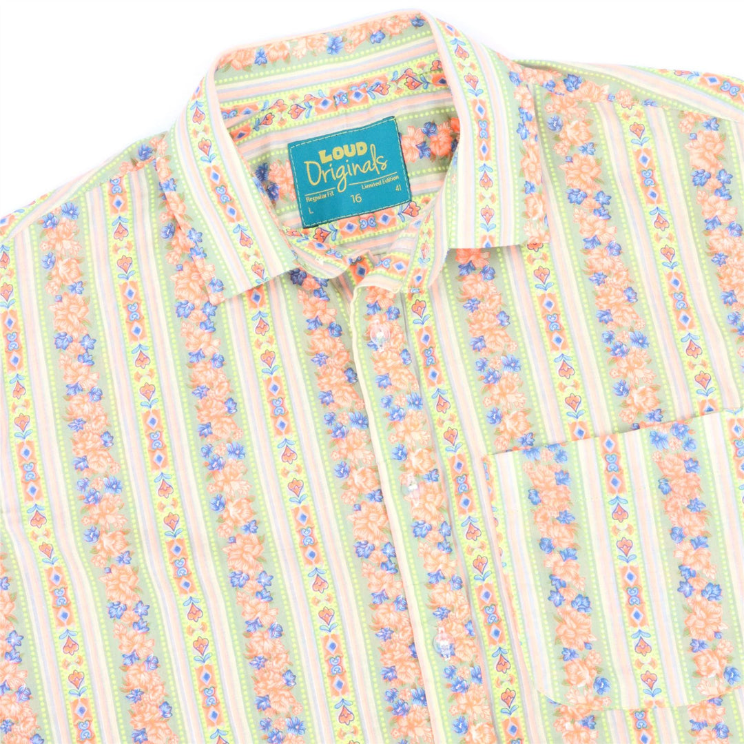 Regular Fit Short Sleeve Shirt - Folk Stripe