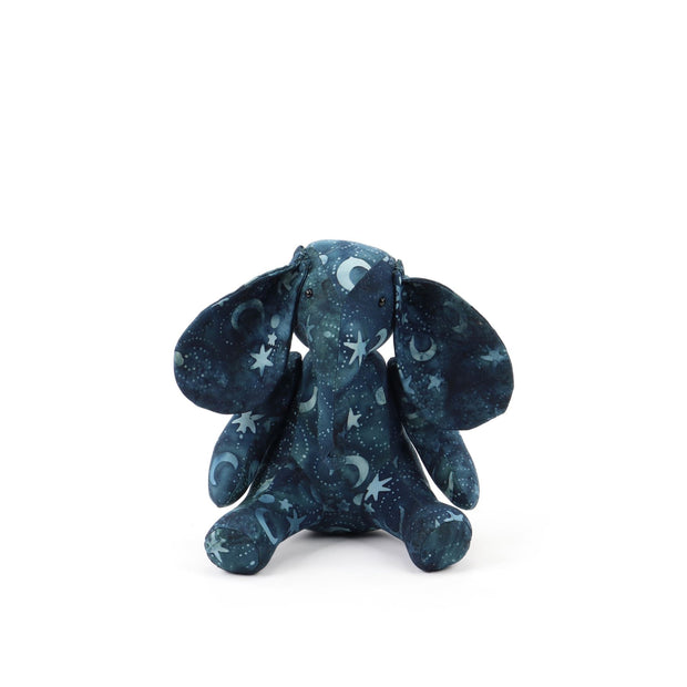 Batik Cotton Friendship Elephant - Blue Moon Stars
