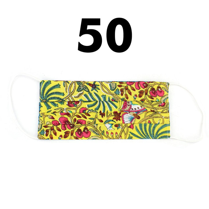 Handmade 100% Cotton Pleated Face-Mask