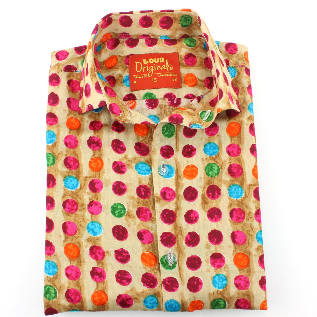 Slim Fit Short Sleeve Shirt - Multi Dotty