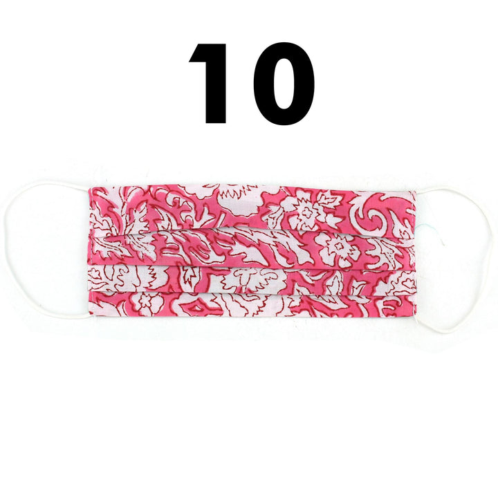Handmade 100% Cotton Pleated Face-Mask