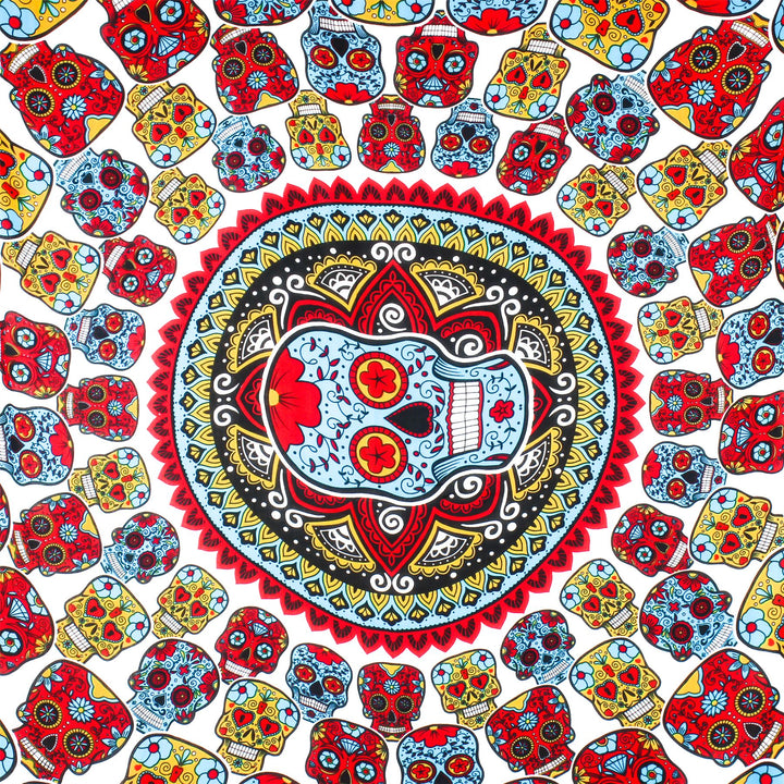 Viscose Rayon Sarong - Calavera - Mexican Skulls