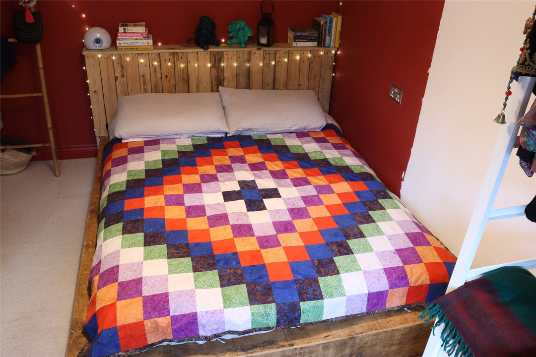 Handmade Batik Printed Bedspread - Patchwork