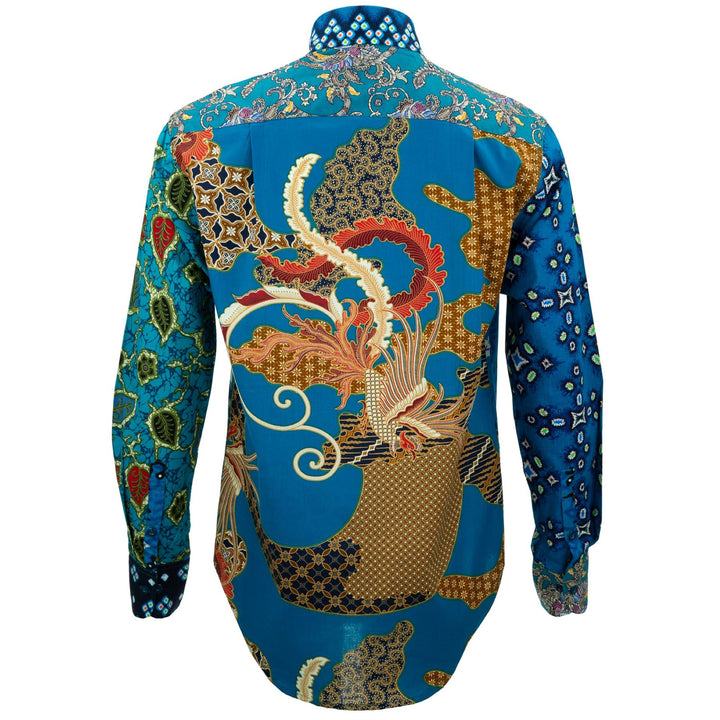 Regular Fit Long Sleeve Shirt - Random Mixed Panel Batik