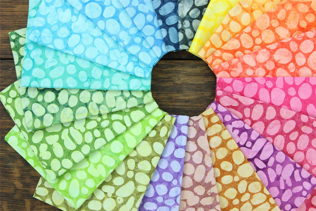 Fat Quarter - 20 Pieces of 19" x 20" Cotton Batik