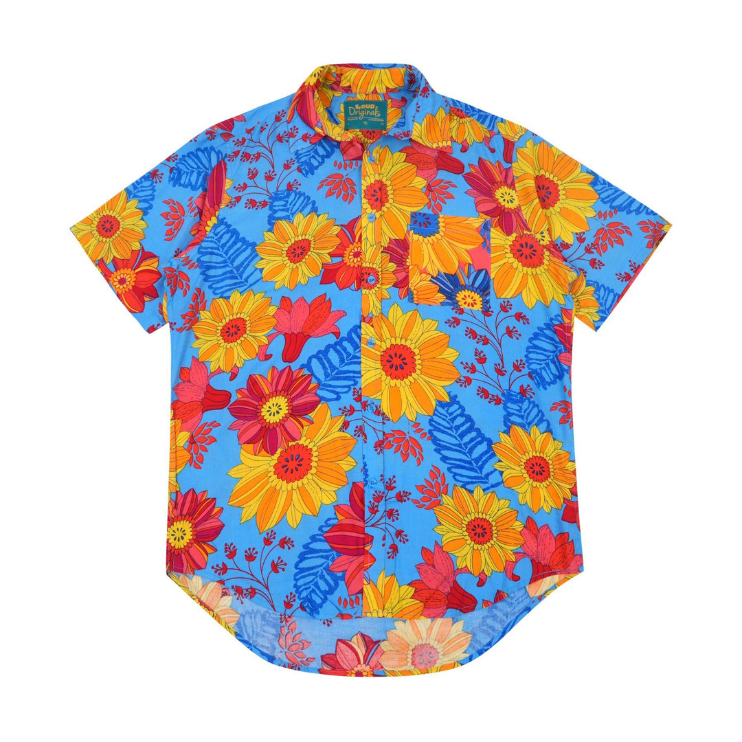 Regular Fit Short Sleeve Shirt - Blue Sky Meadow
