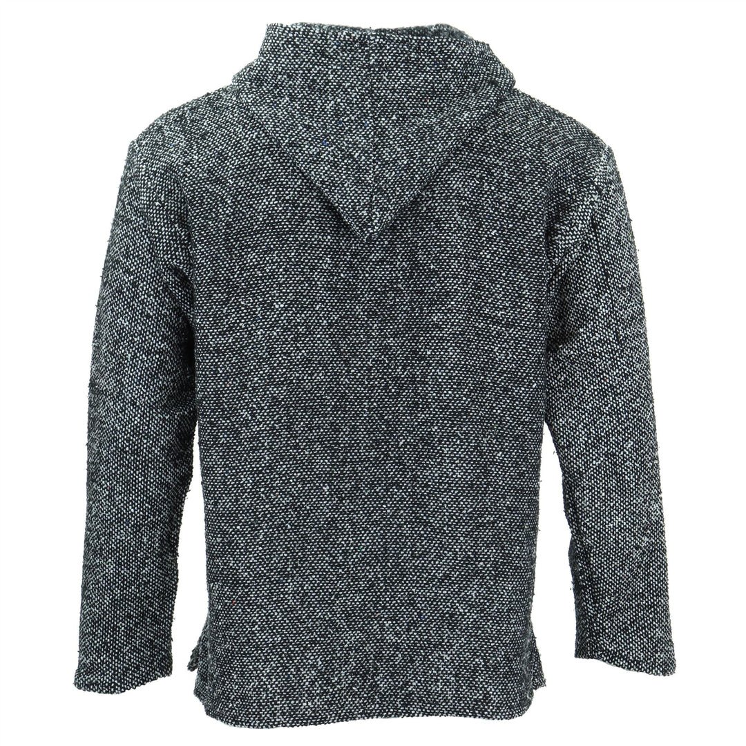 Recycled Mexican Baja Jerga Hoody - Grey Fleck