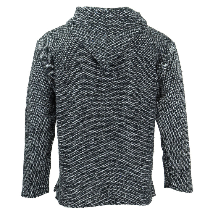 Recycled Mexican Baja Jerga Hoody - Grey Fleck