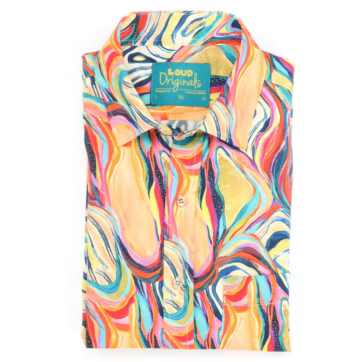 Regular Fit Short Sleeve Shirt - Psychedelic Liquid