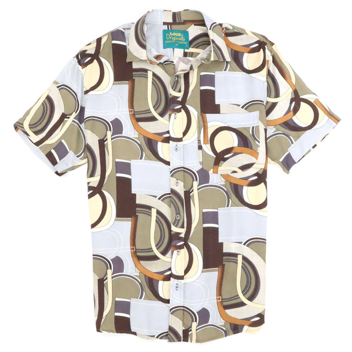 Regular Fit Short Sleeve Shirt - Retro Geo
