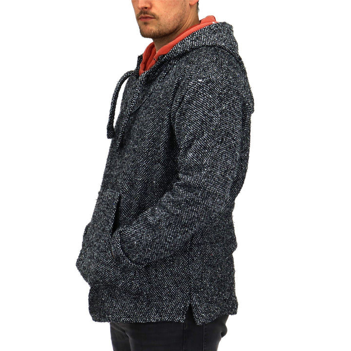 Recycled Mexican Baja Jerga Hoody - Grey Fleck