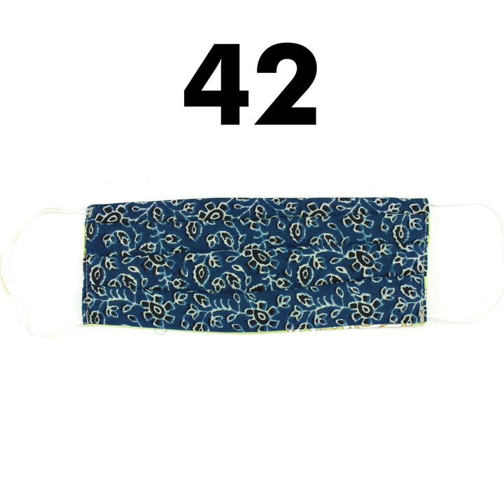 Handmade 100% Cotton Pleated Face-Mask