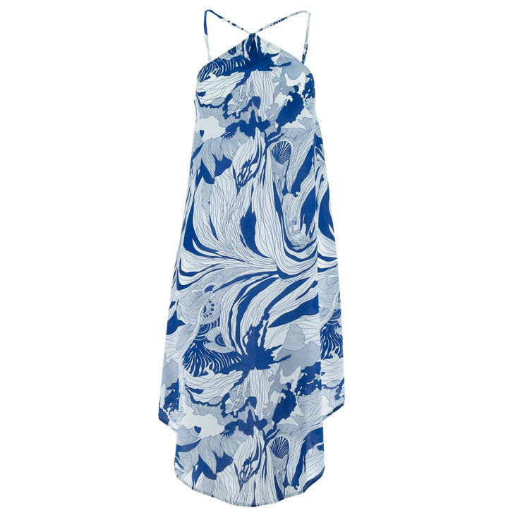 Asymmetric Hem Dress - Aubrey Blue