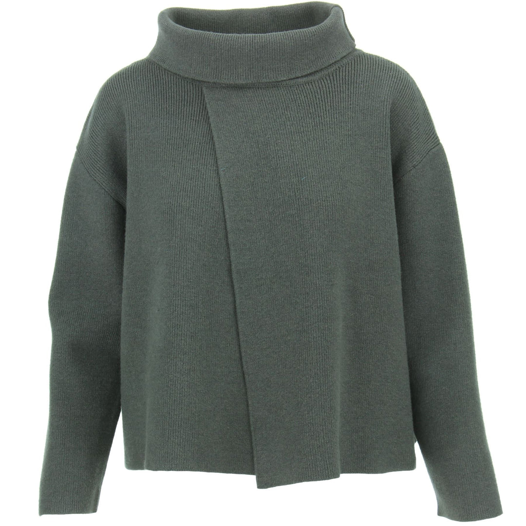 Roll Neck Knit Jumper - Brown