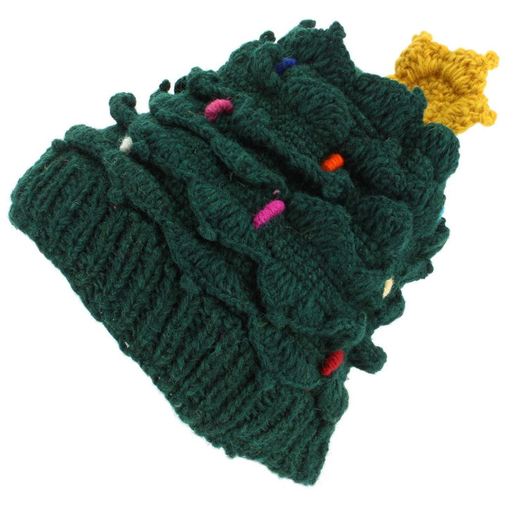 Wool Knit Christmas Tree Hat