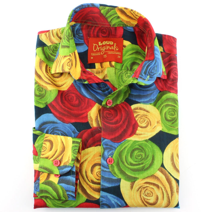 Tailored Fit Long Sleeve Shirt - Roses