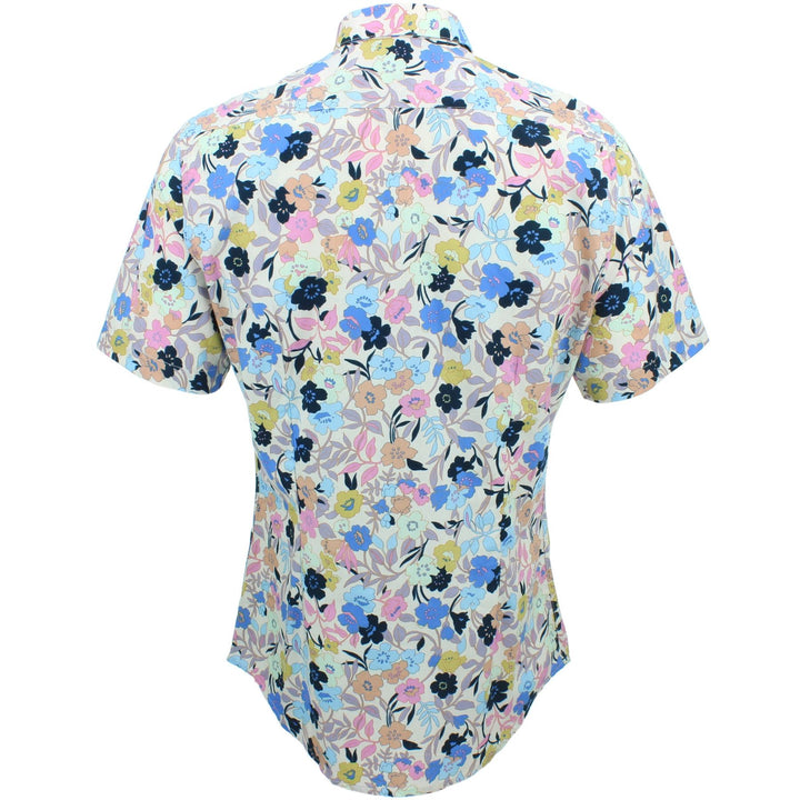 Slim Fit Short Sleeve Shirt - Minimalist Floral