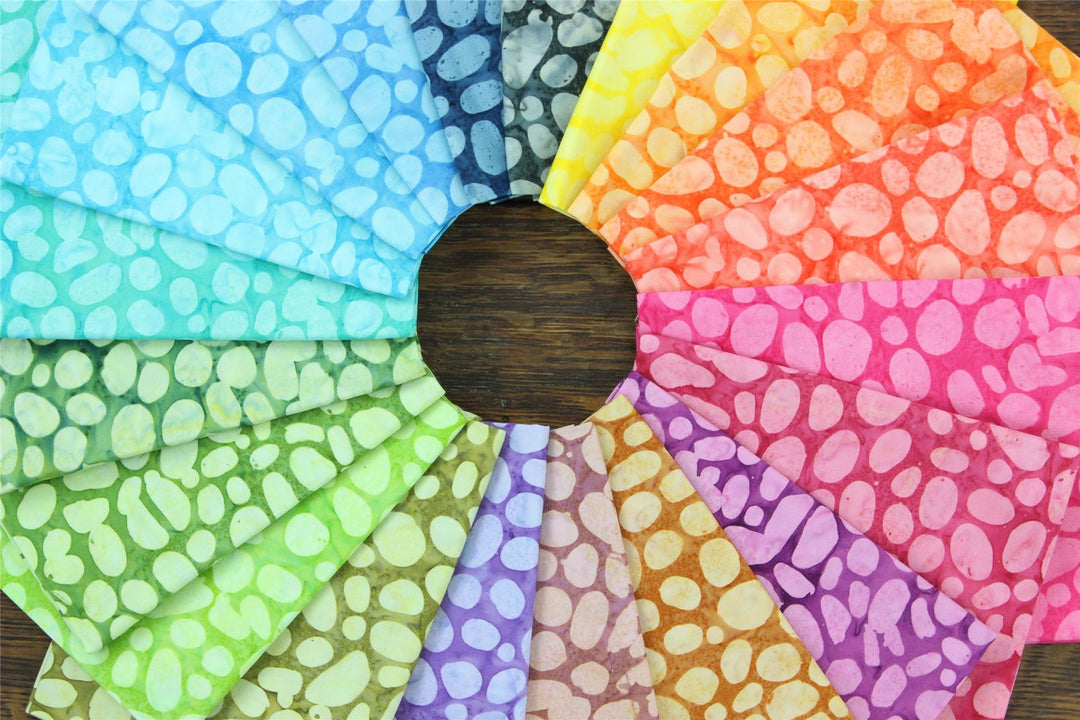 Fat Quarter - 20 Pieces of 19" x 20" Cotton Batik