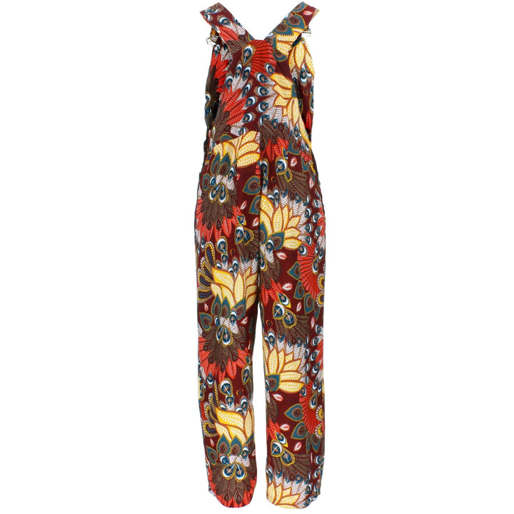 Tropical Dungarees - Maroon