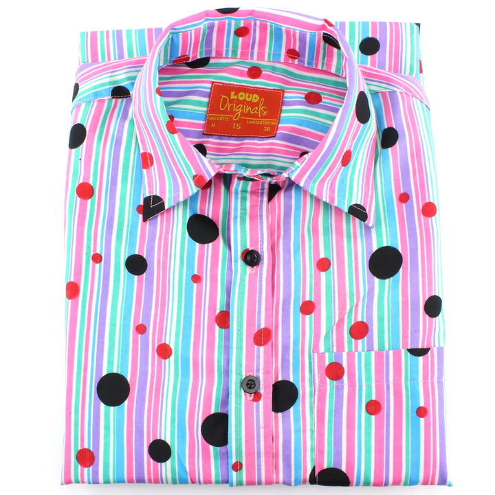 Tailored Fit Short Sleeve Shirt - Stripes & Spots