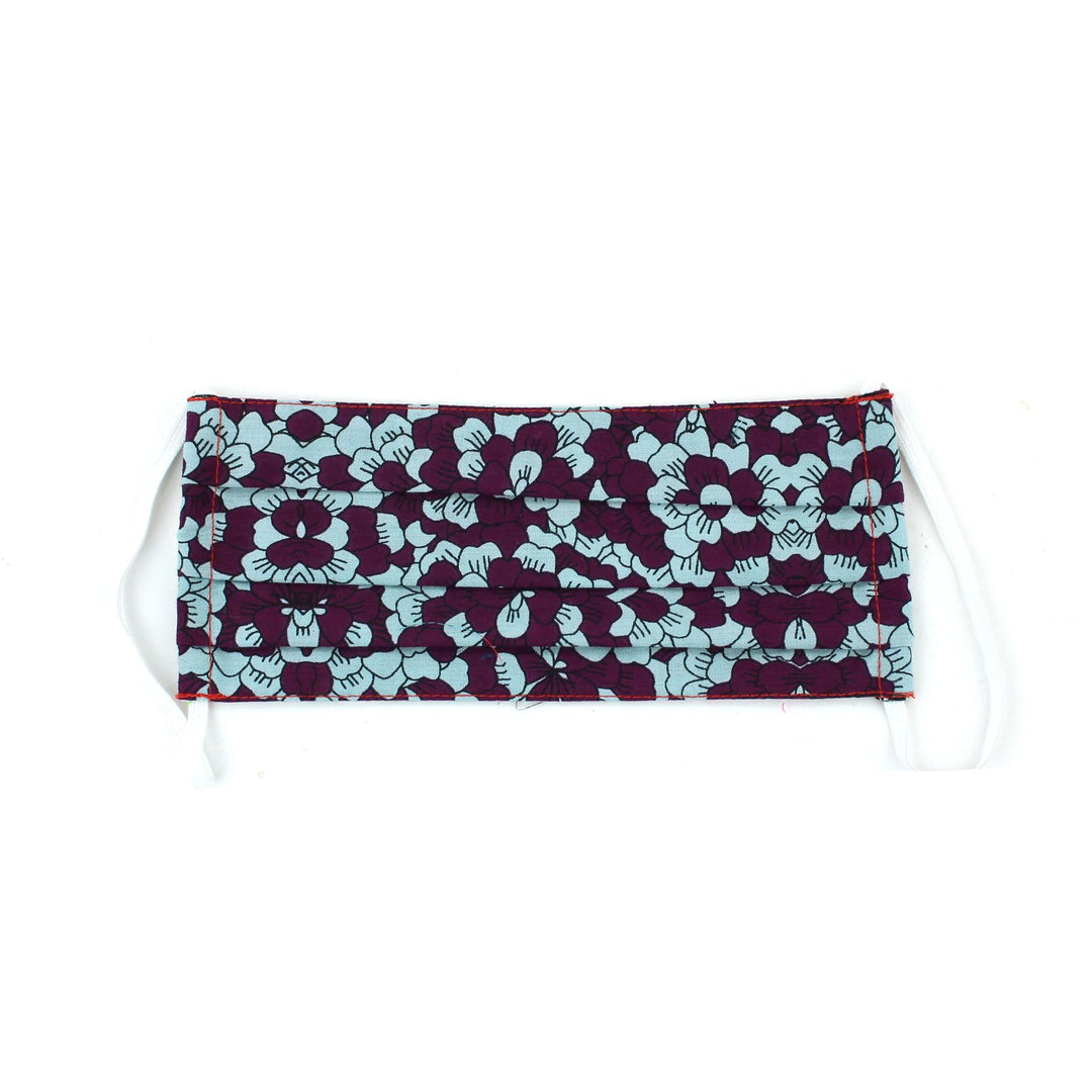 100% Cotton Handmade Pleated Face-Mask