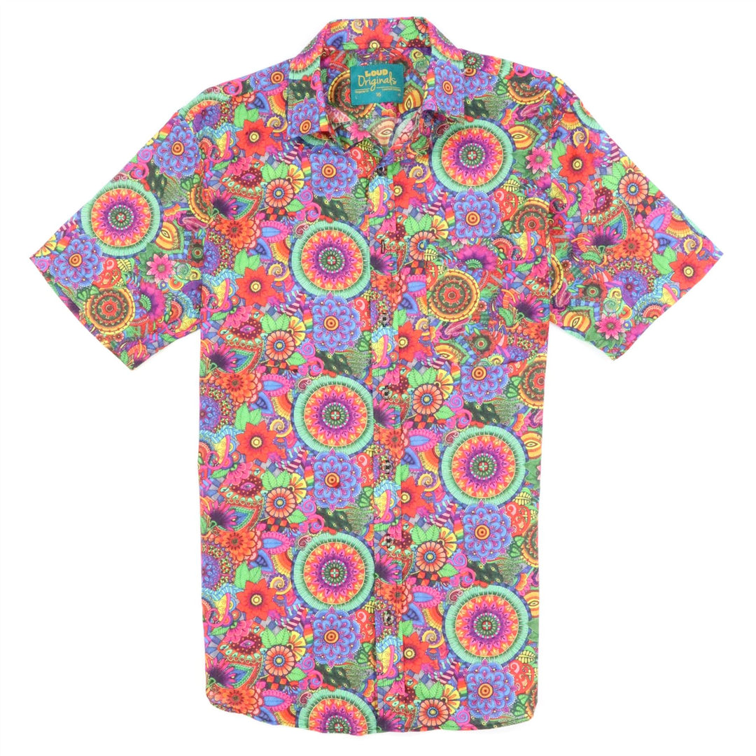 Regular Fit Short Sleeve Shirt - Cosmic Mandala