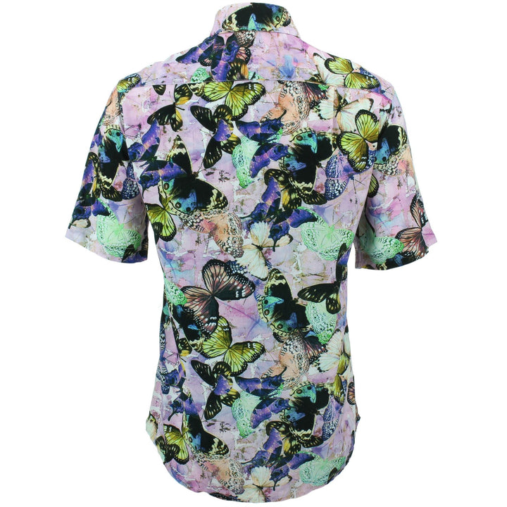 Regular Fit Short Sleeve Shirt - Butterflies