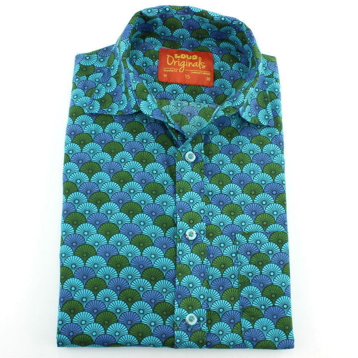Regular Fit Short Sleeve Shirt - A Crowd of Umbrellas