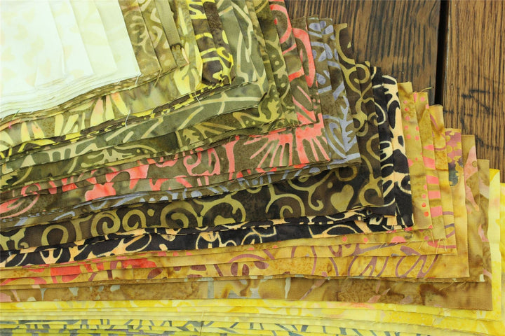 Jelly Roll - 20 Strips of 2.5" x 37" Cotton Batik