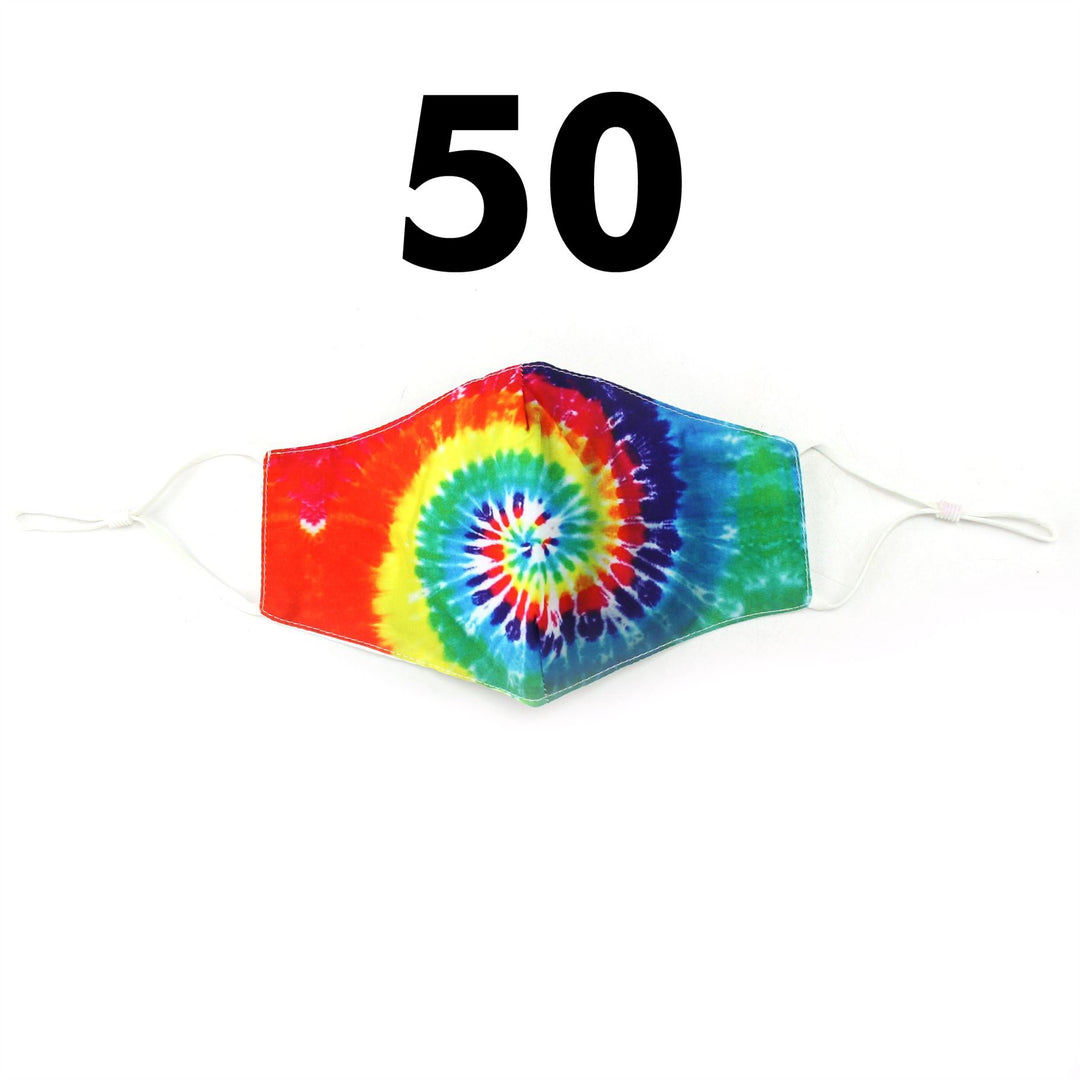Printed Face Mask - Rainbow Tie Dye