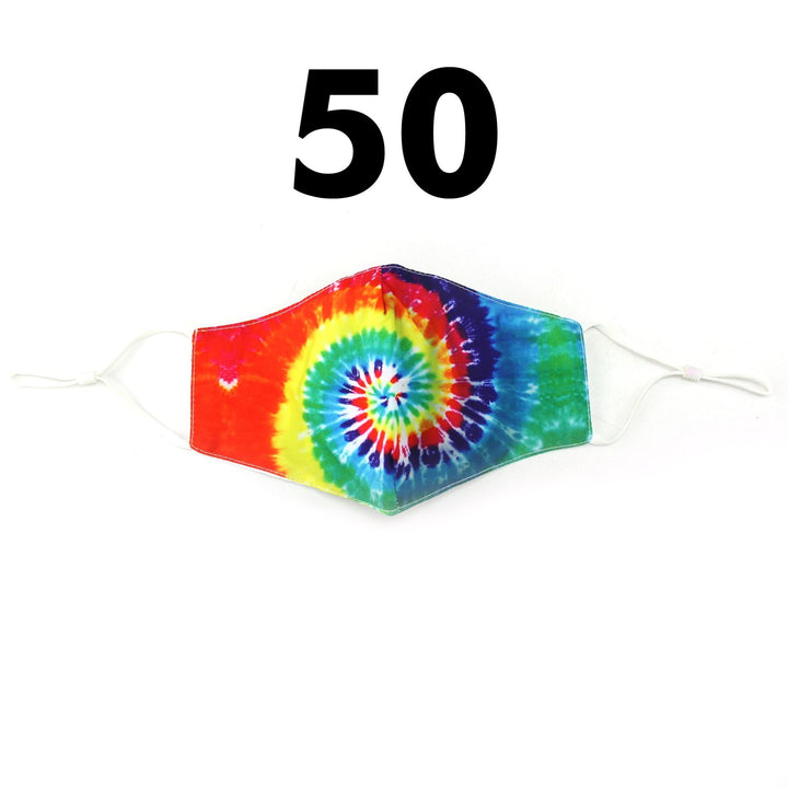 Printed Face Mask - Rainbow Tie Dye