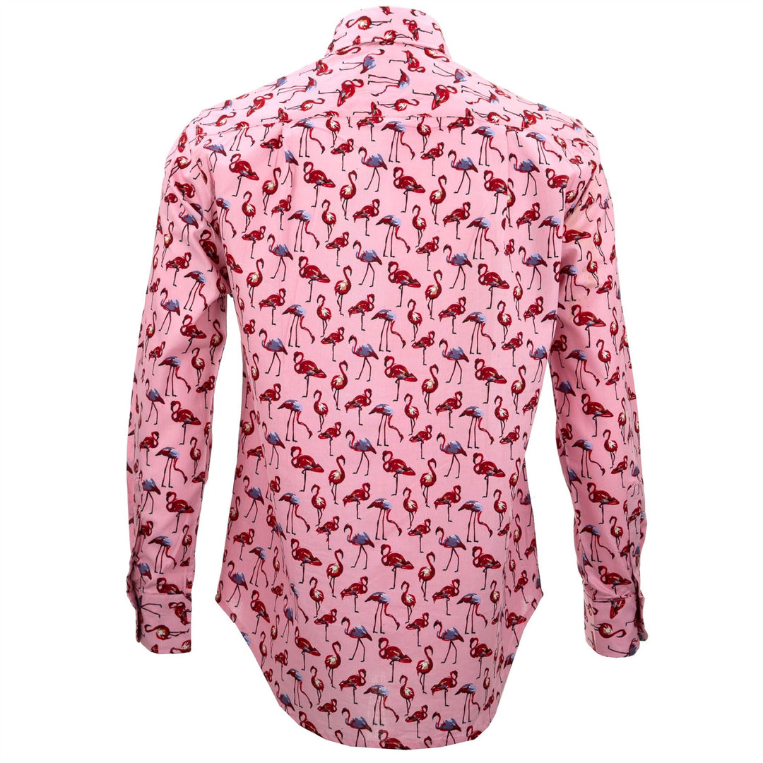 Regular Fit Long Sleeve Shirt - Flamingos