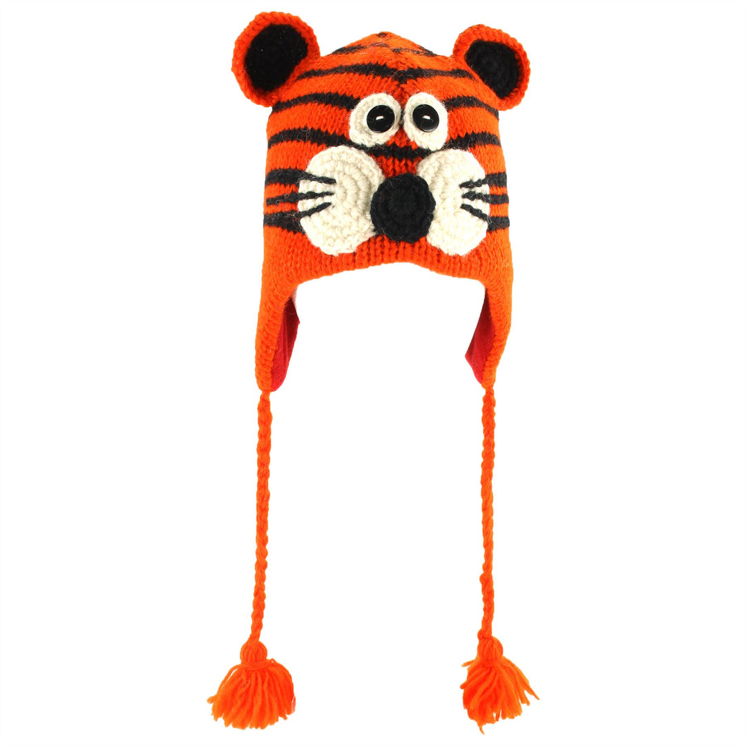 Wool Animal Hat - Tiger