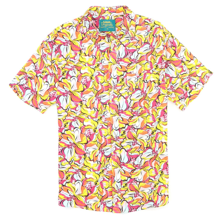 Regular Fit Short Sleeve Shirt - Pop Hibiscus