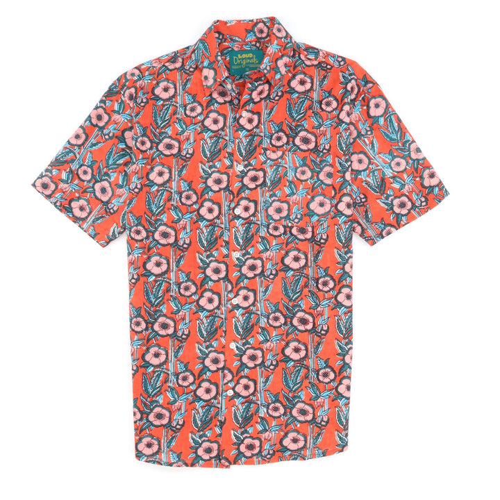 Regular Fit Short Sleeve Shirt - Coral Bloom