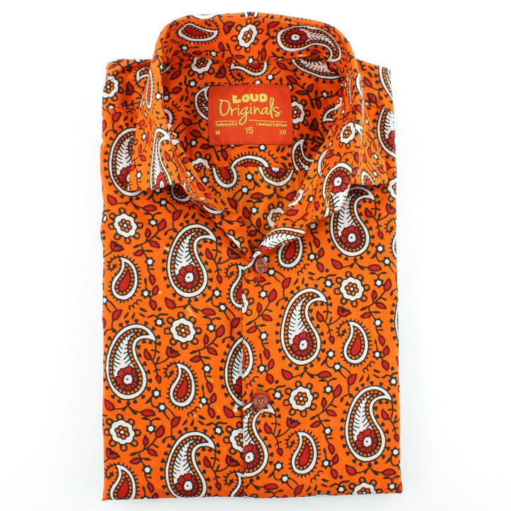 Tailored Fit Long Sleeve Shirt - Block Print - Paisley