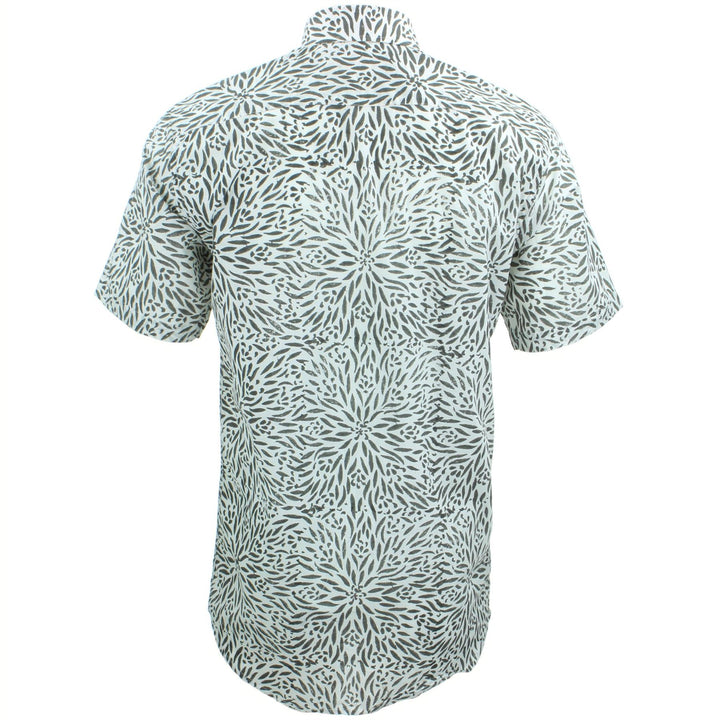 Tailored Fit Short Sleeve Shirt - Block Print - Stamen