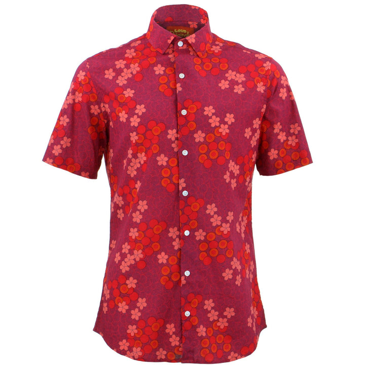 Tailored Fit Short Sleeve Shirt - Spiral Garden