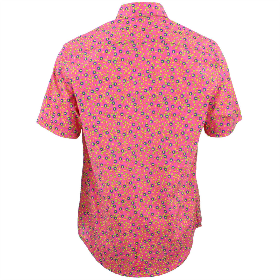 Tailored Fit Short Sleeve Shirt - Dotty Pink