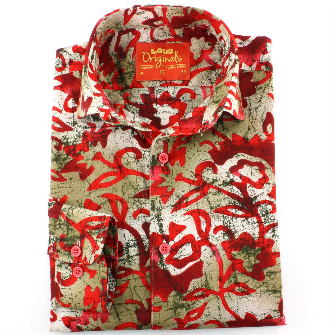 Tailored Fit Long Sleeve Shirt - Floral Blend