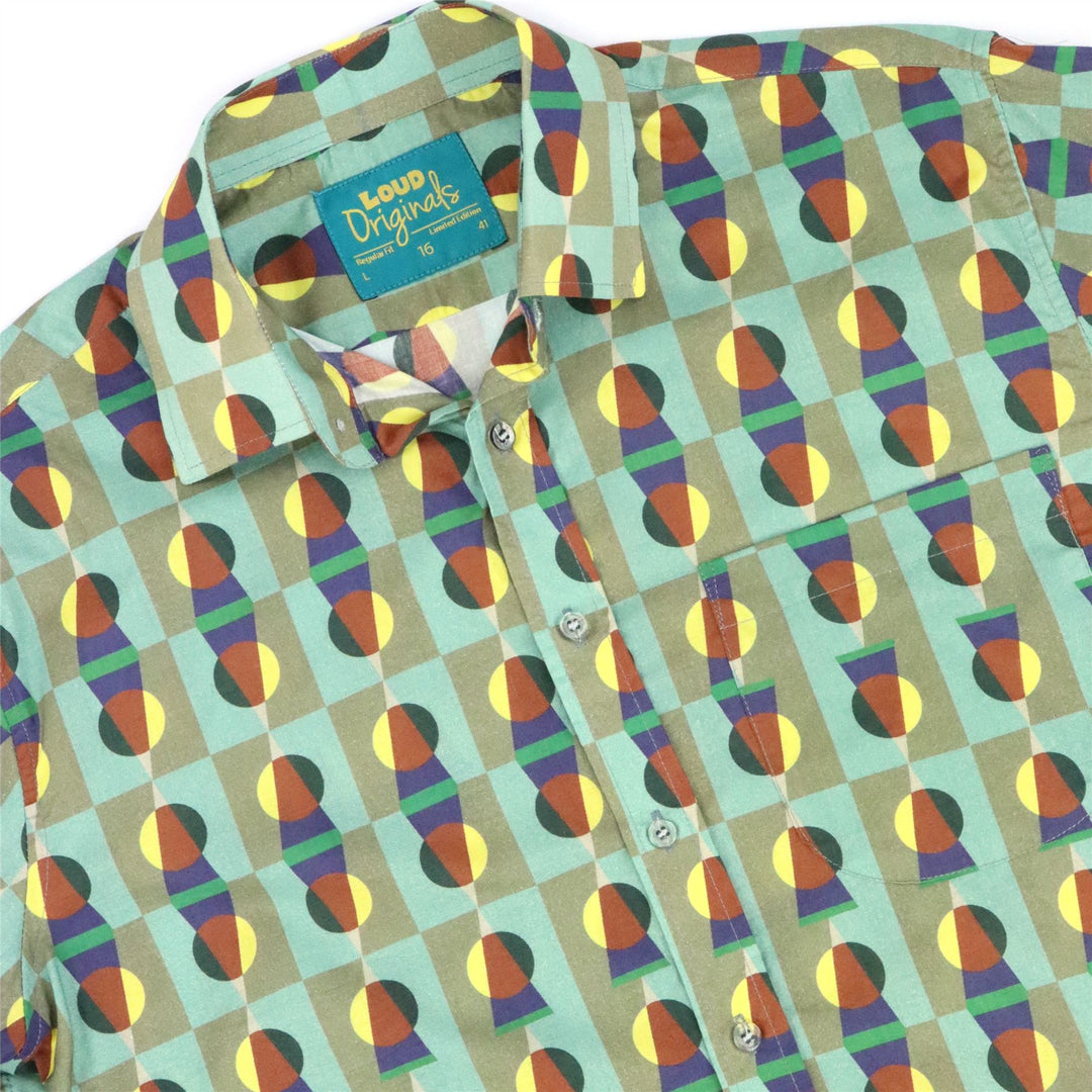 Regular Fit Short Sleeve Shirt - Sage Prism