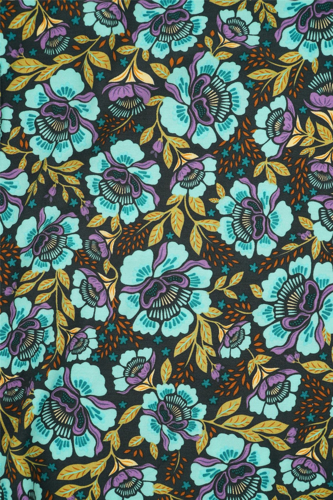 Regular Fit Long Sleeve Shirt - Teal Floral