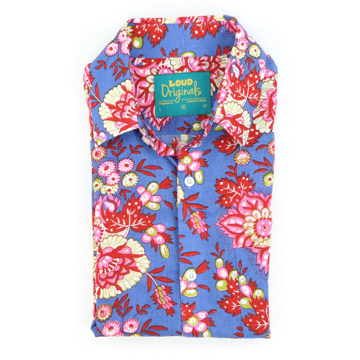 Regular Fit Short Sleeve Shirt - Berry Blossom Breeze