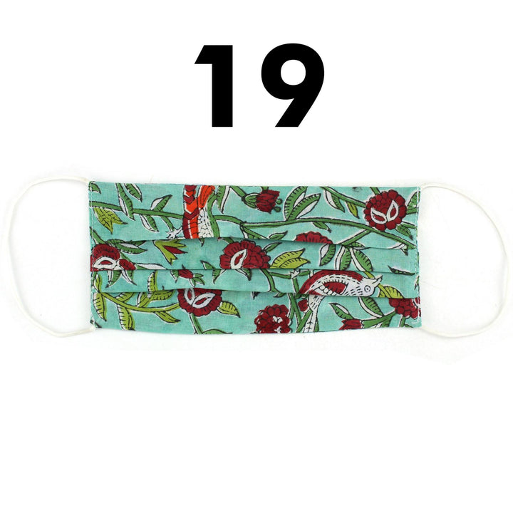 Handmade 100% Cotton Pleated Face-Mask